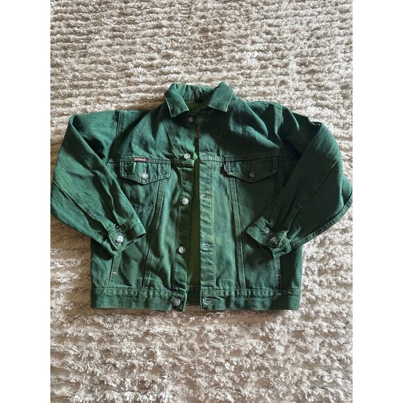 Taylor Swift vintage  distressed green denim jean jacket - Picture 3 of 5